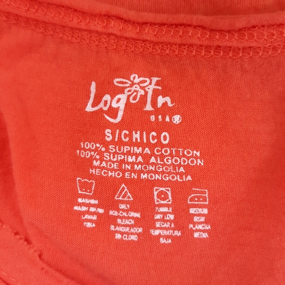 Orange Glitter Cross Tank Top Splatter Wide Neck S - Picture 6 of 6